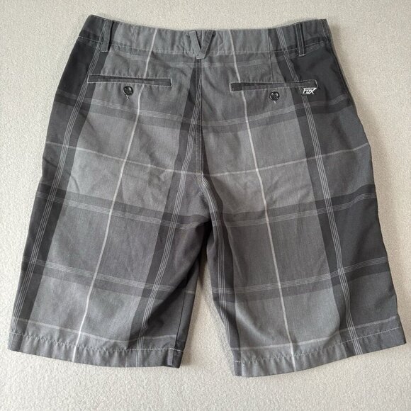 Fox Shorts Mens 33 Chino Gray Black Plaid Motocross MX Dirtbike Racing Bermuda - Picture 13 of 13